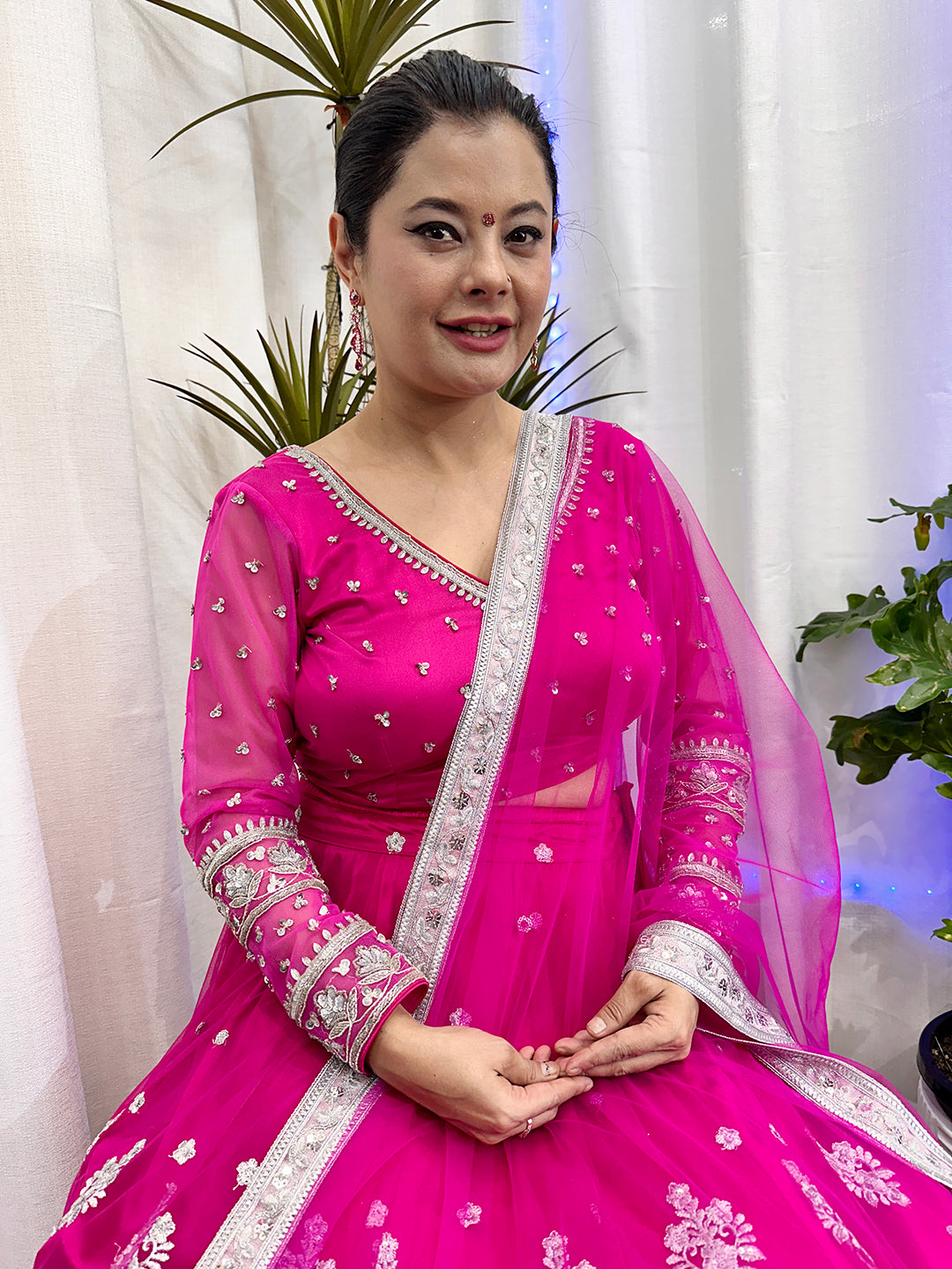 Hot Pink Lehenga Choli-HW