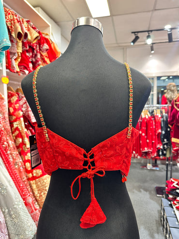 Designer Tube Blouse Red