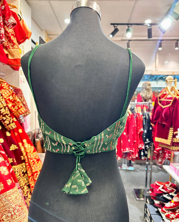 Designer Tube Blouse Green