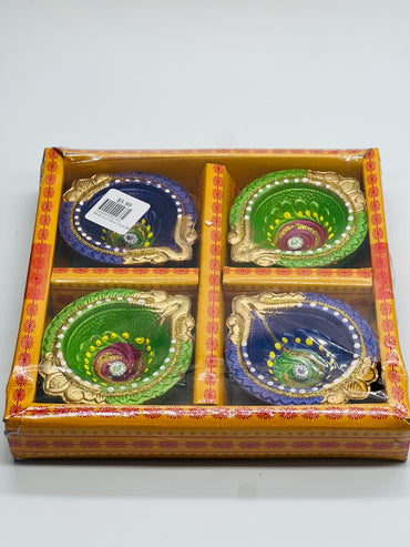 Designer Colorful Non wax Diya Box