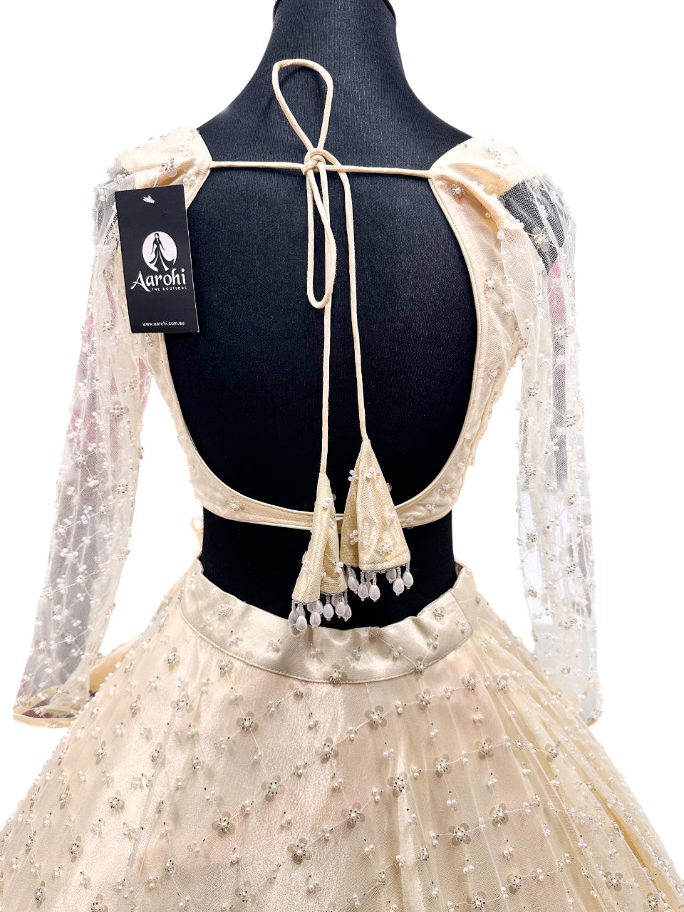Hand Work Lehenga Choli-Off White