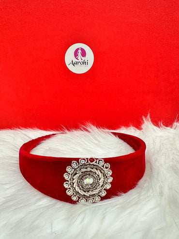 Velvet Traditional Bridal Hair band (Tiara)
