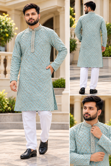 Boutique Finishing Premium Chikan Kari Kurta 38 (M) |4 Colors