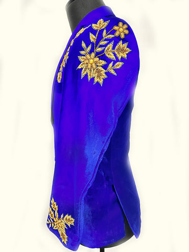 Velvet Kadai Blazer-R Blue