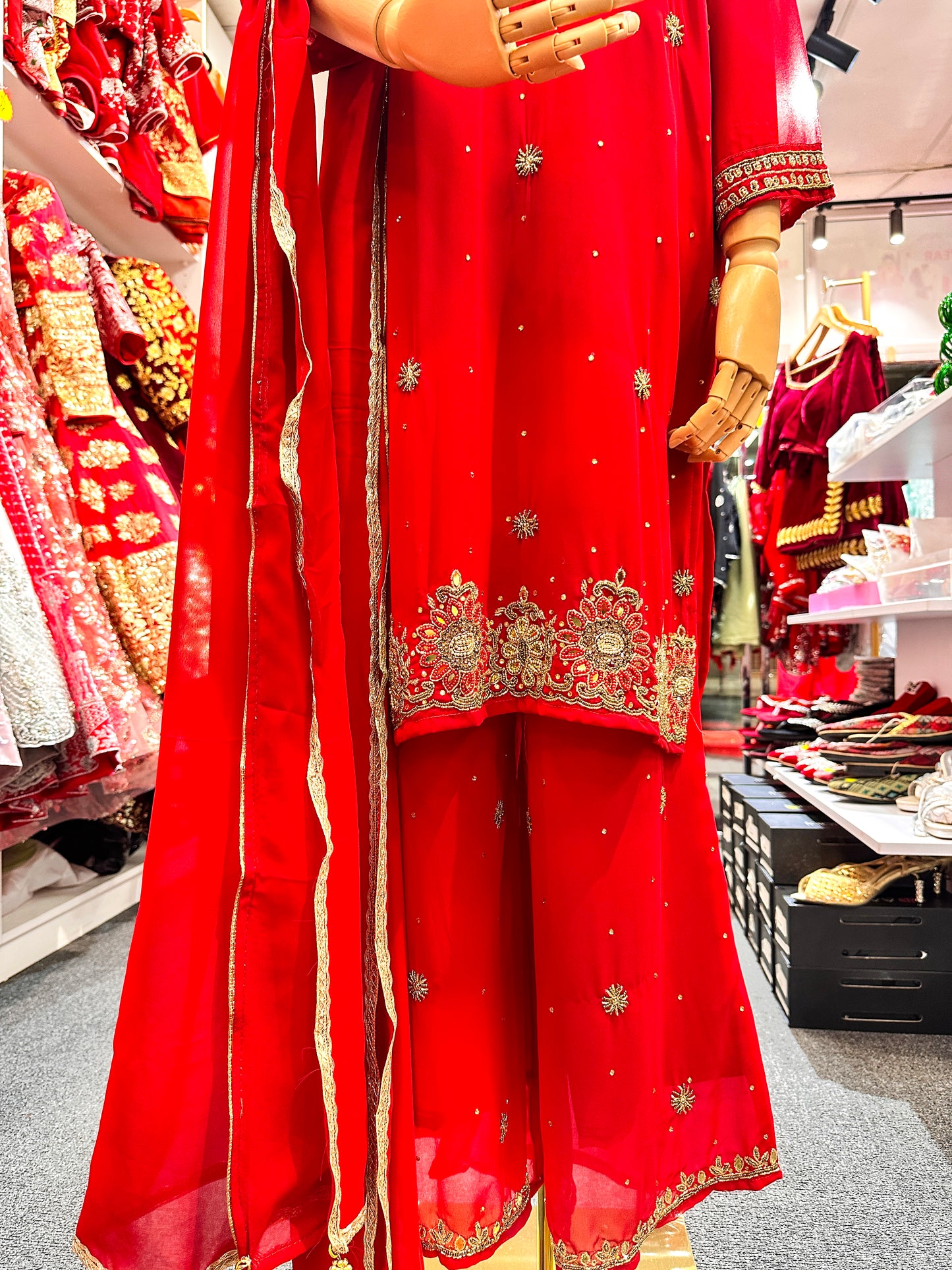 Teej Special HandWork Kurta Suit-R