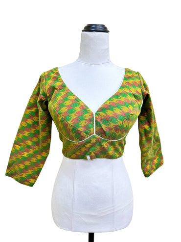 Premium Dhaka Blouse 36 Green