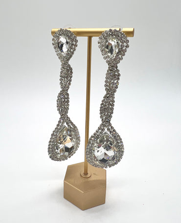 Party Wear White Earring