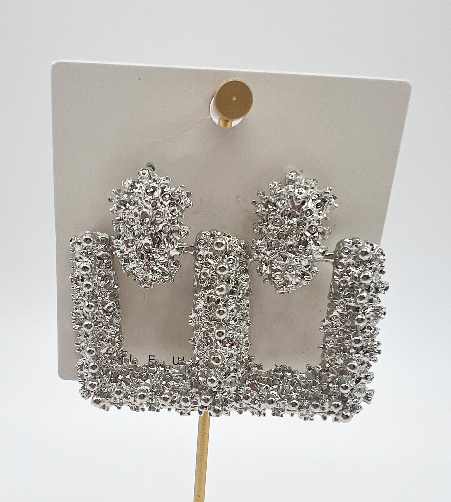 Party Wear White Earring