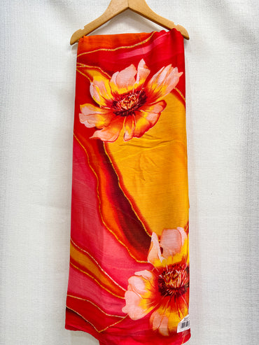 Trending Chiffon Saree Pico Falls Done