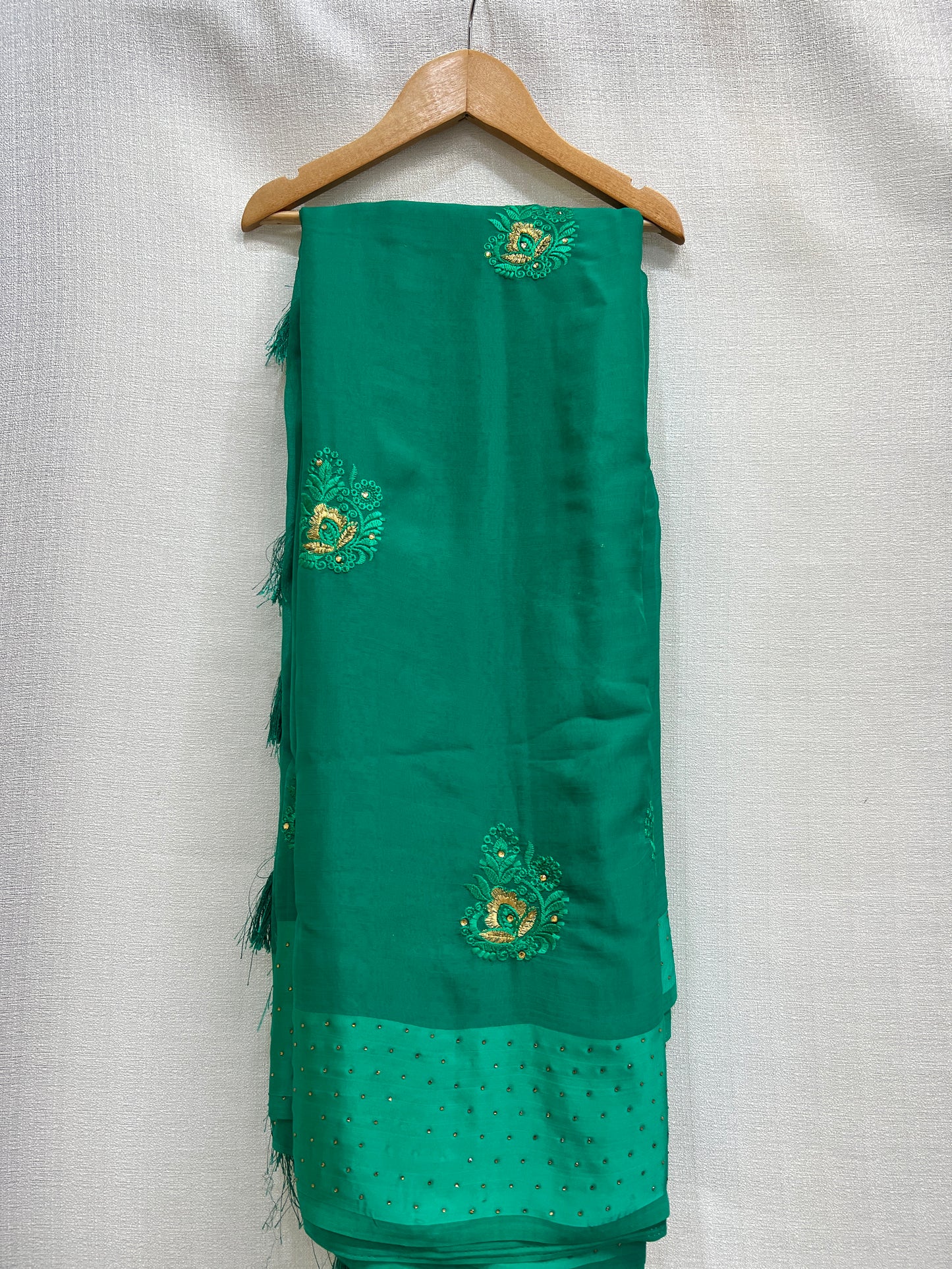 Dark Green Saree