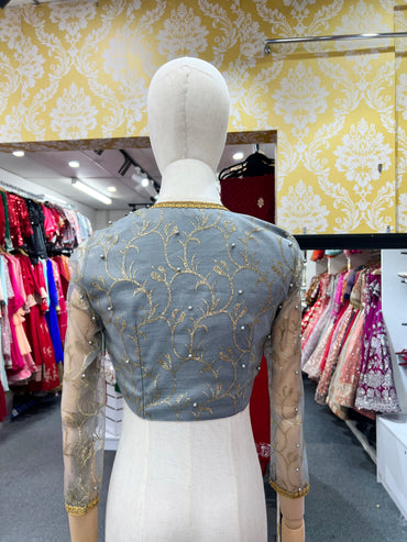 Designer Blouse V-Gray