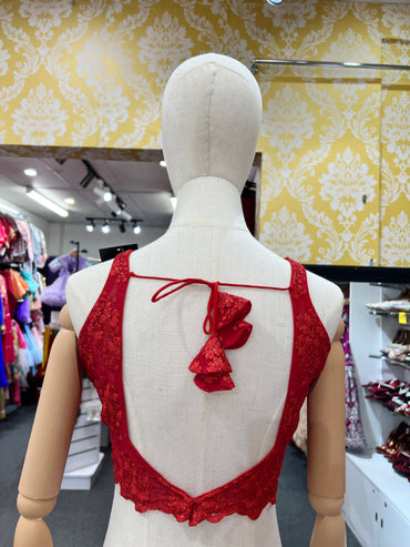 Party Wear Sleeveless Blouse-R