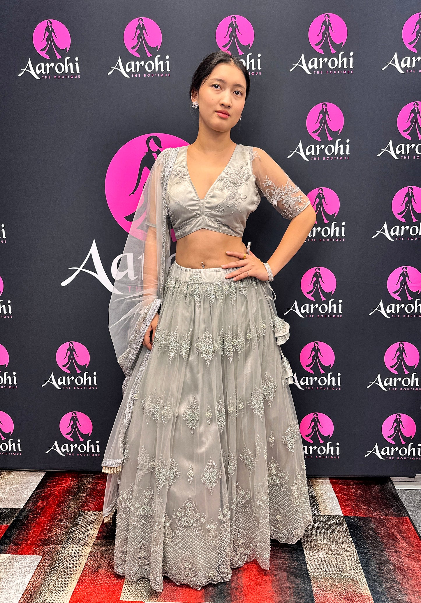 Hand Work Lehenga Choli Gray 40