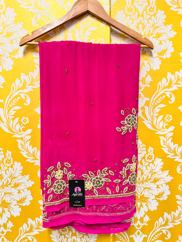 Heavy Hand Work Saree