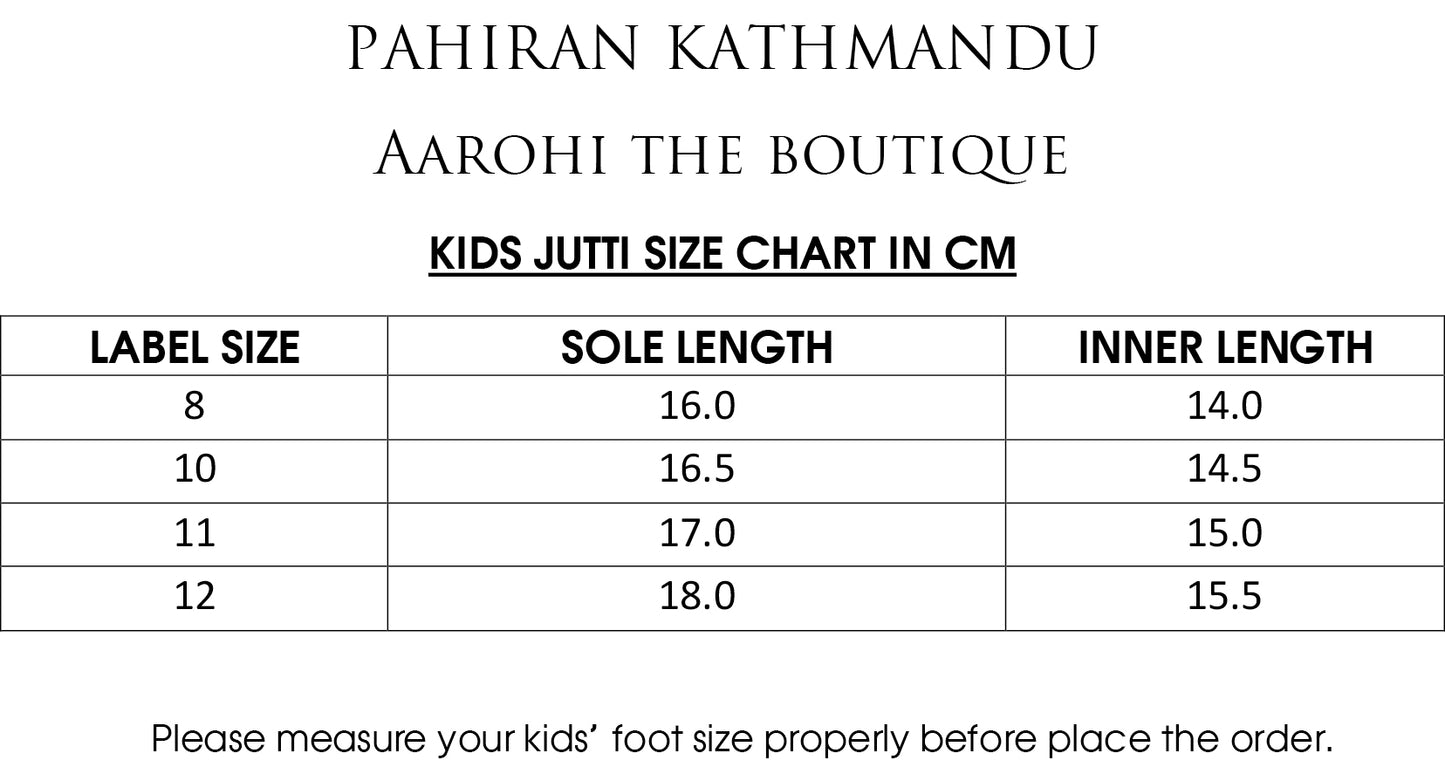 Kid's Jutti 8-14 Maroon
