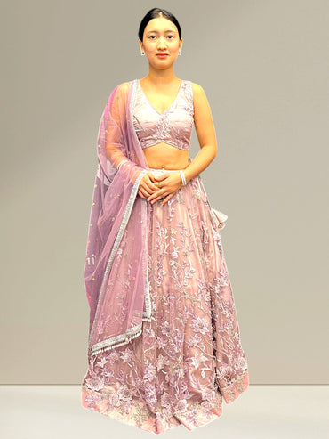 Hand Work Sleeveless Lehenga DP