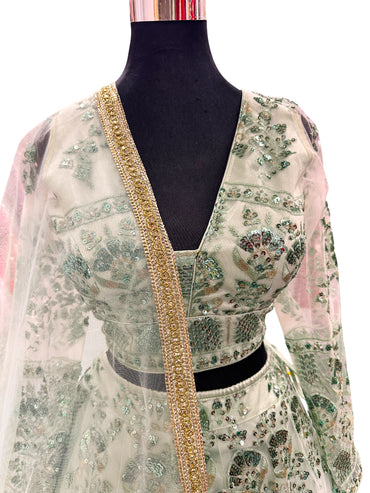 Beautiful Lehenga Choli-Mint Green