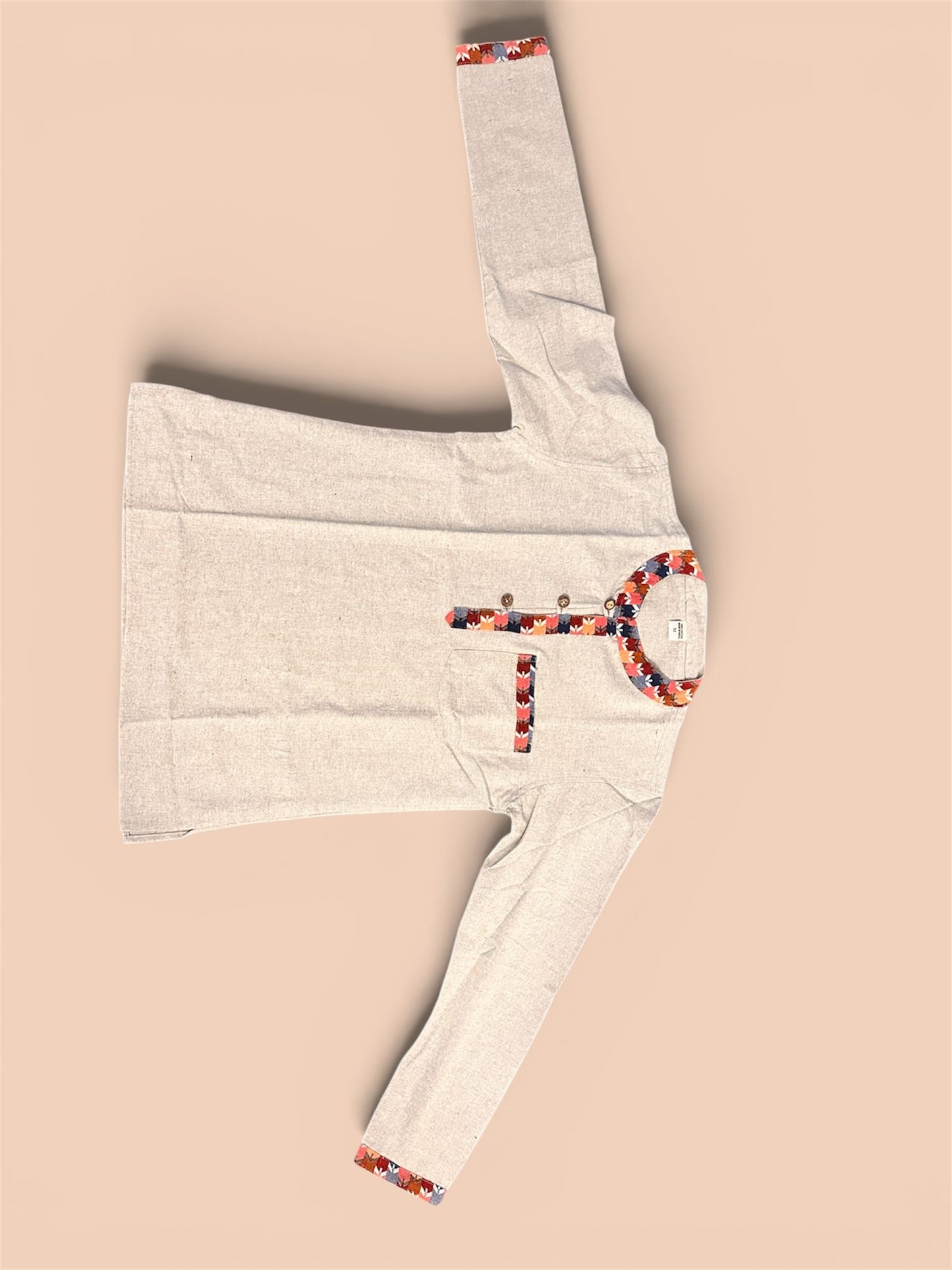 Unisex Dhaka Border Nepalese Kurta M-L