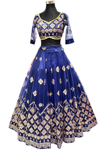 Lehenga Choli-Navy Blue SS