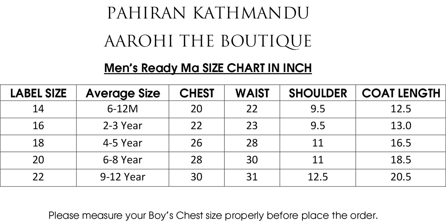 Kids Waistcoat For Daura Suruwal