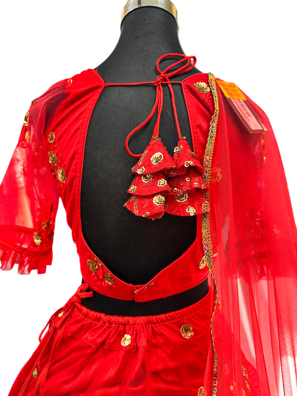 Lehenga Choli-Red with Golden Work