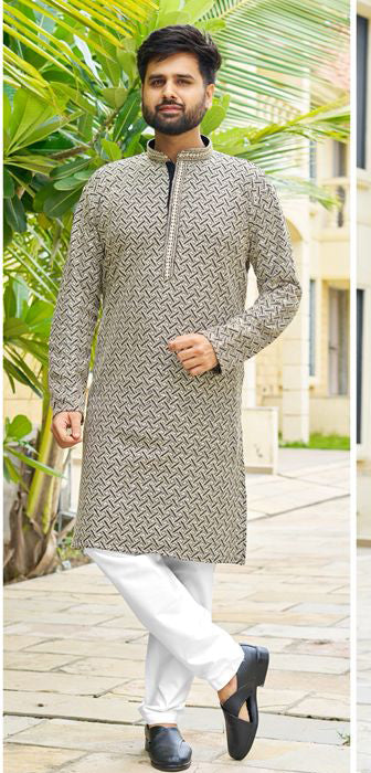 Boutique Finishing Premium Chikan Kari Kurta 2XL