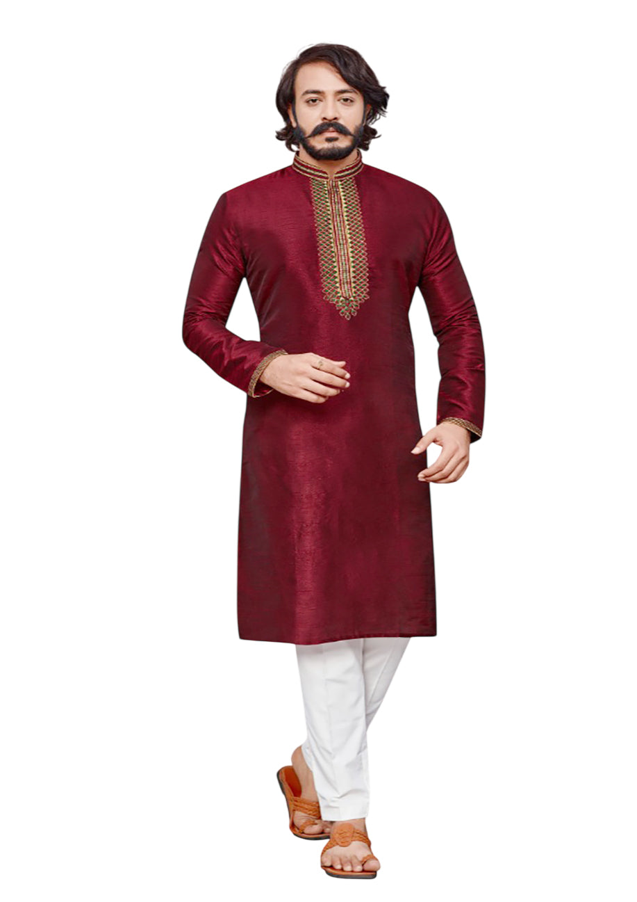 Ruby Cotton Stylish Kurta 2XL (44) Maroon