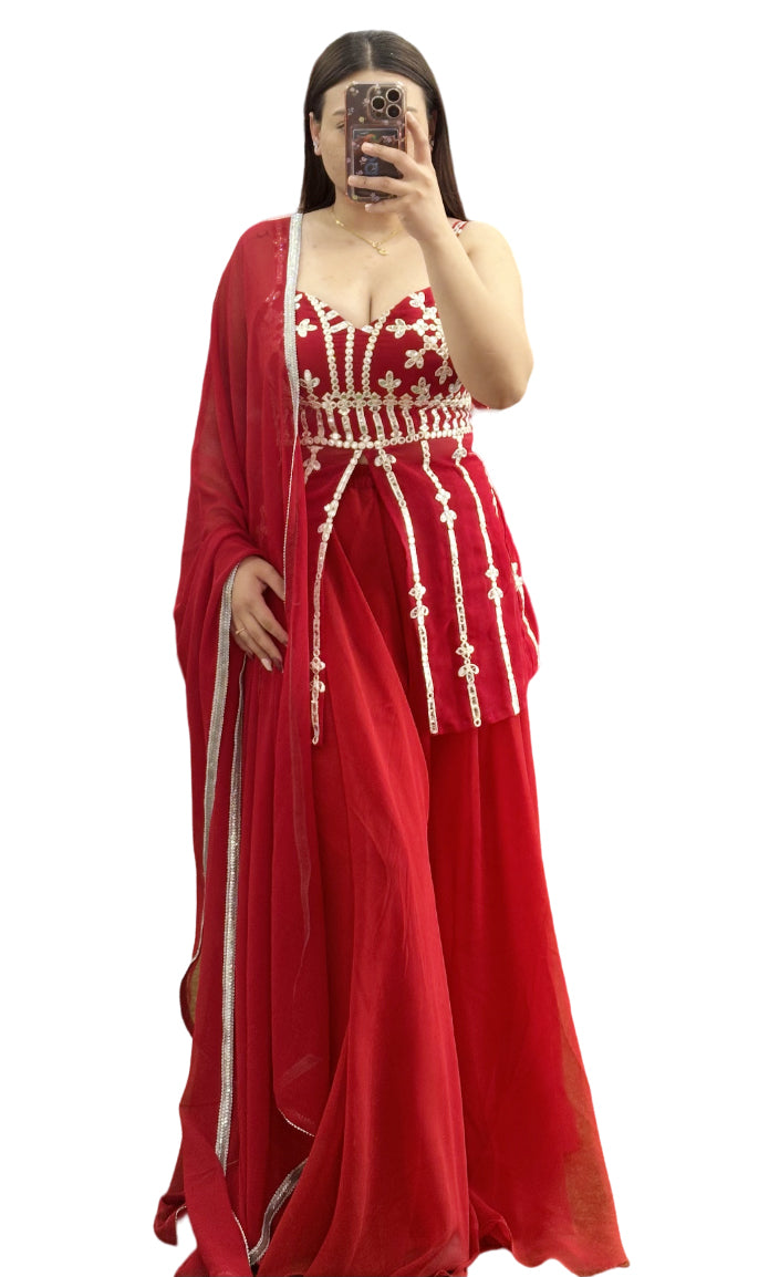3 Pc Sarara Set-Red