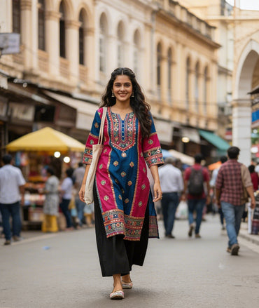 Palazzo Pants Wear with Crop, Kurta, T-shirt Tops Black