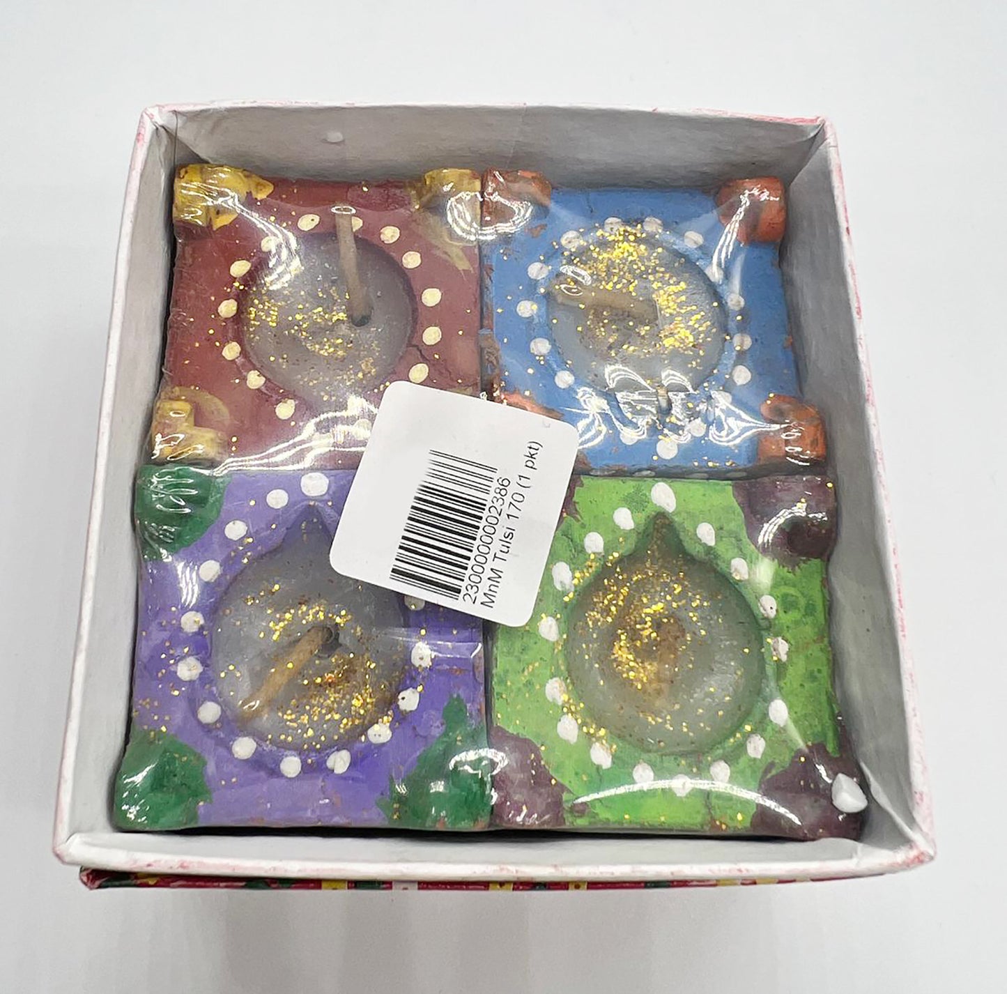 Premium Daily Pooja / Festival Special Tulsi Wax Diya 4 Design