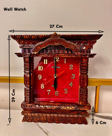 Hand Made Design Wood Wall Clock For Living, Office Decoration