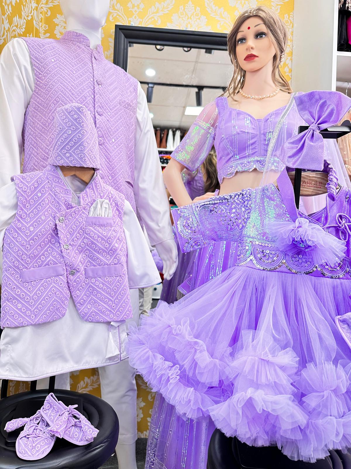 Designer Frock Set 6-12M Levander