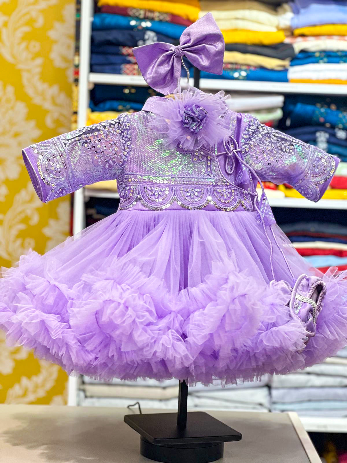 Designer Frock Set 6-12M Levander