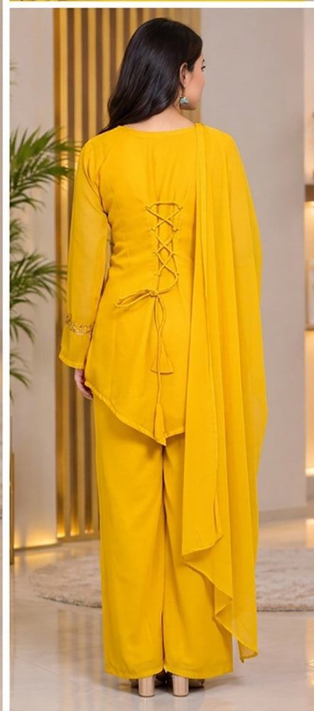 Embroidery Boutique 90s Kurthi Set 34-38,Yellow
