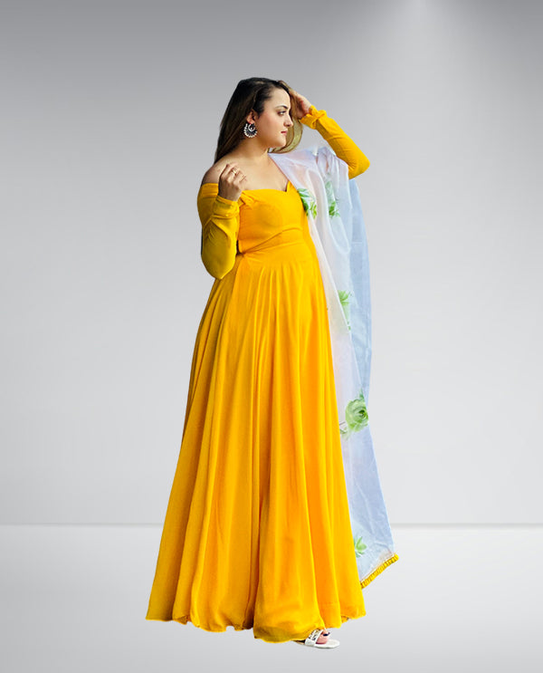 Design 3 Pc Anarkali Gown