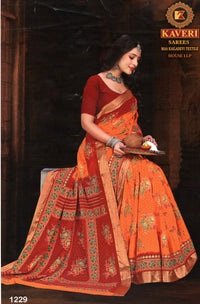 Pure Cotton Kaveri Light Weight Saree, 8 Design