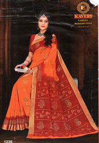 Pure Cotton Kaveri Light Weight Saree, 8 Design
