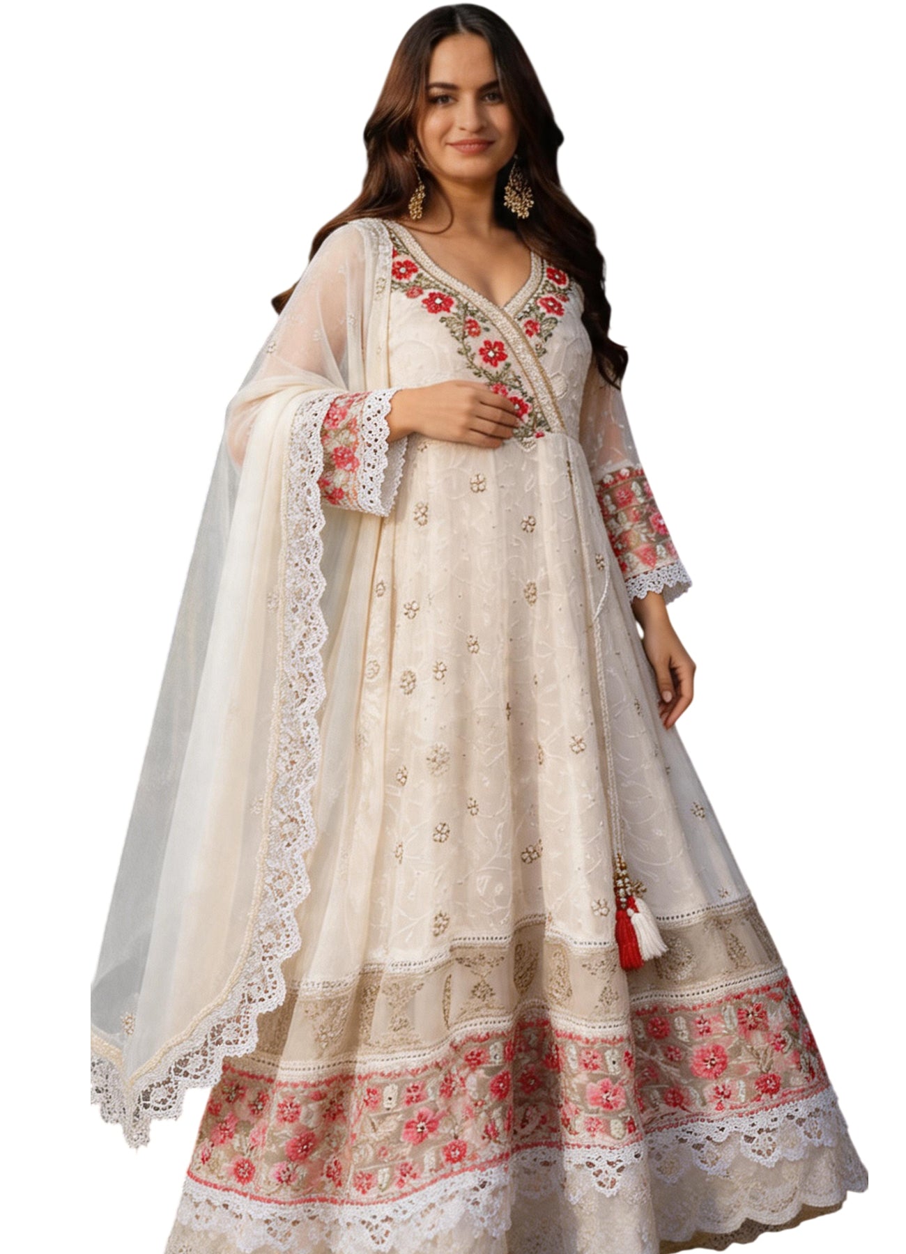 New Arrival Forever Hits Premium 3pcs Party Wear Anarkali Suit 40-44