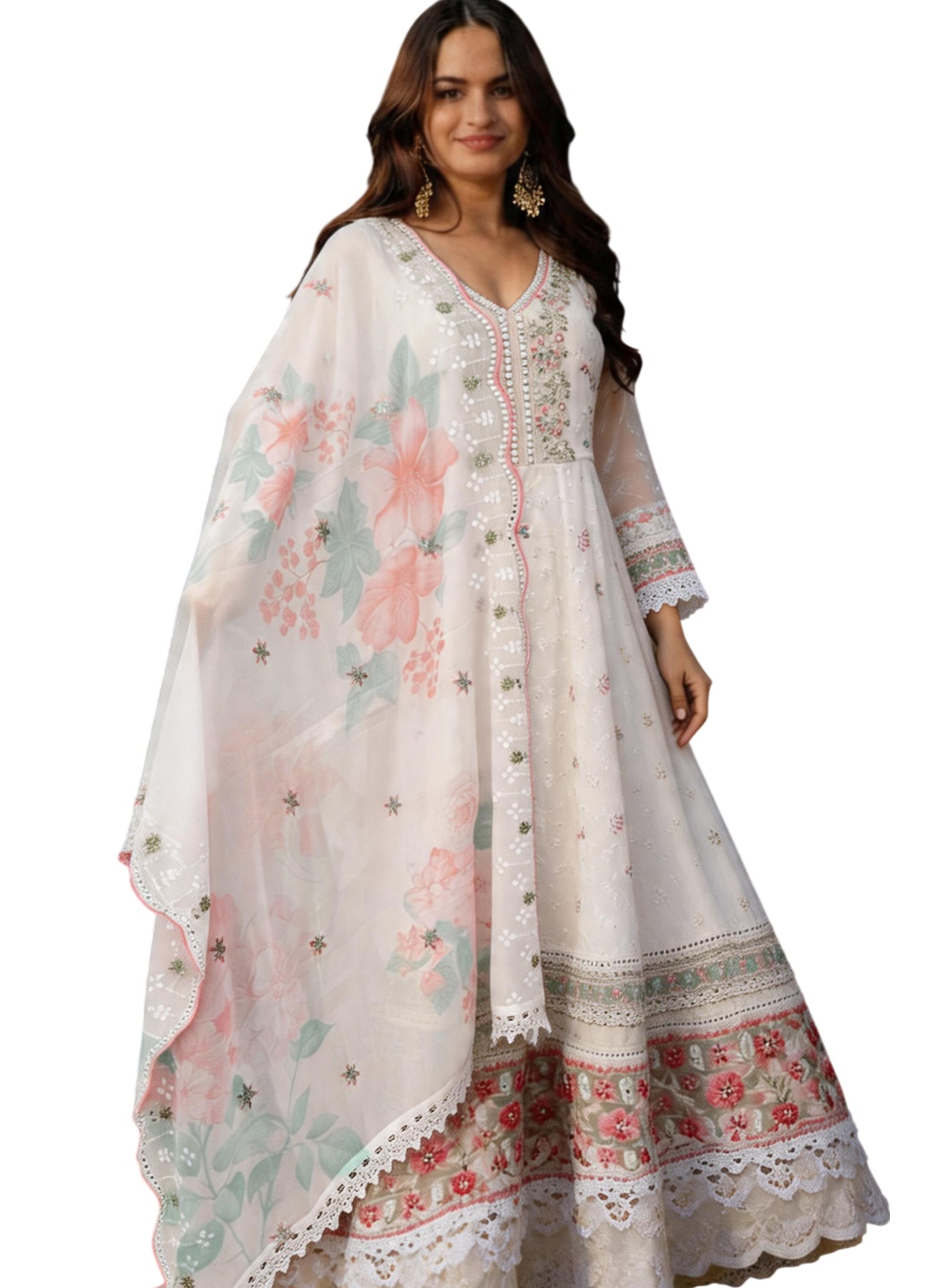 New Arrival Forever Hits Premium 3pcs Party Wear Anarkali Suit 40-44