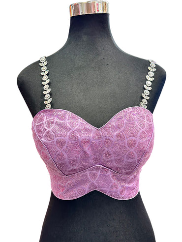 Designer Tube Blouse Purple