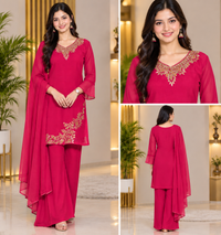 Golden Embroidery 90s Kurthi Set Size 34-38 | 2 Colors