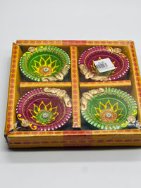 Designer Colorful Non wax Diya Box