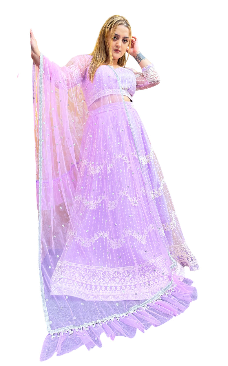 BG Lehenga Choli-Light Lavender