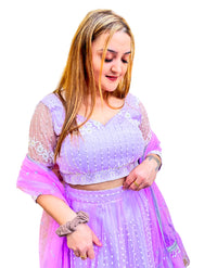 BG Lehenga Choli-Light Lavender