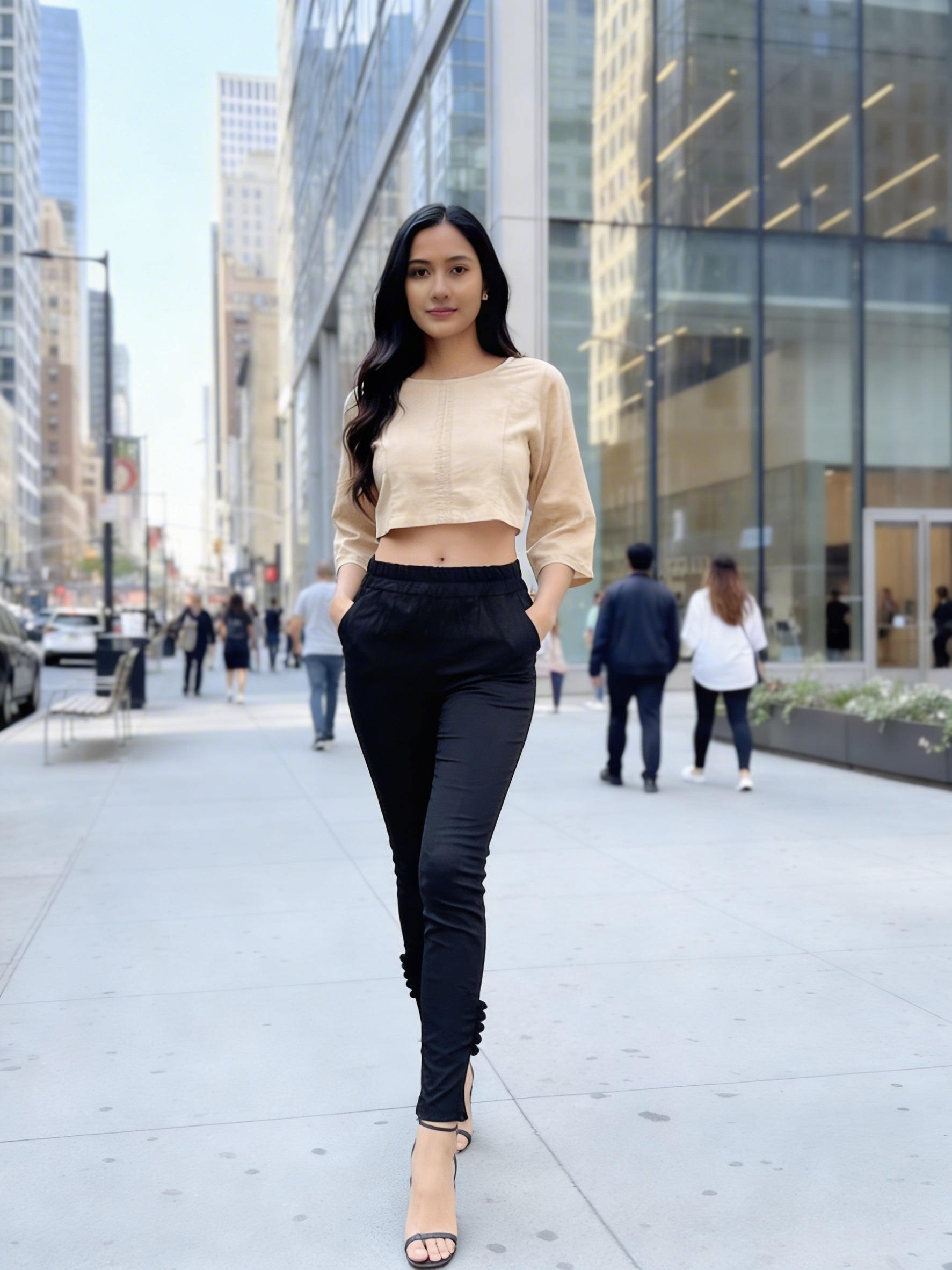 Stretchy Leggings Pant-Black