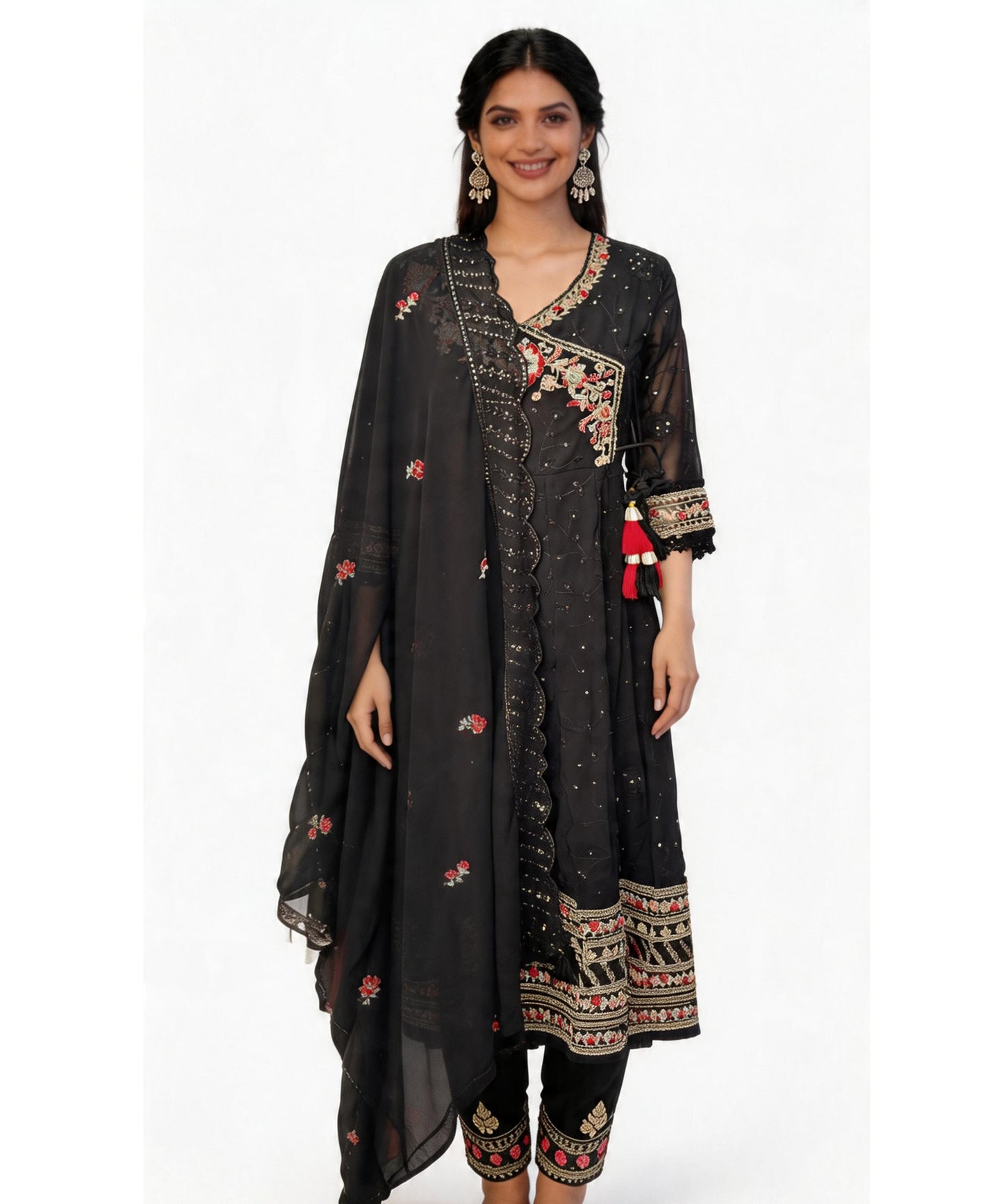 New Arrival Forever Hits Premium 3 Pc Party Wear Anarkali Suit Size 38 Fit for 36-38