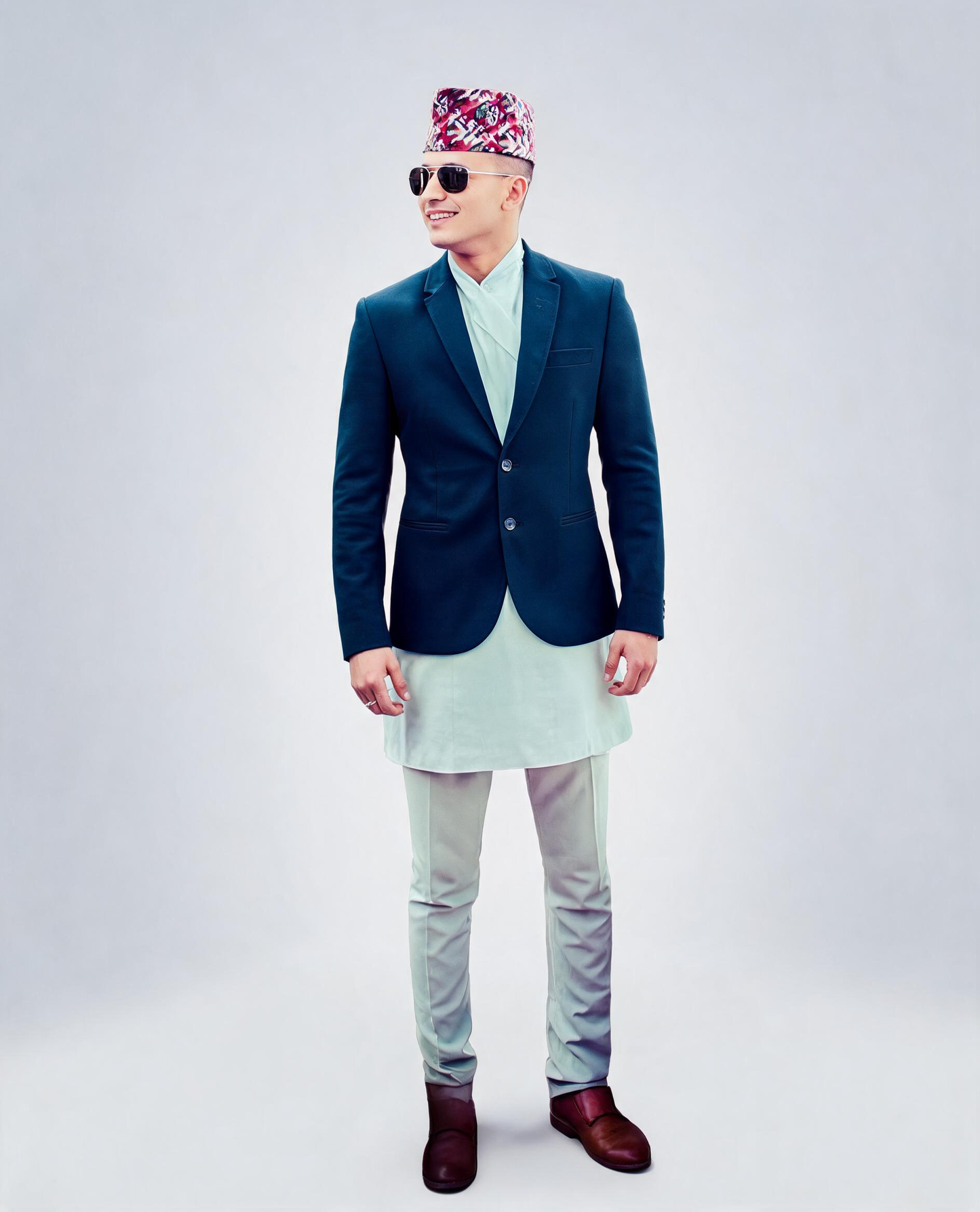Blazer Plain Navy Blue