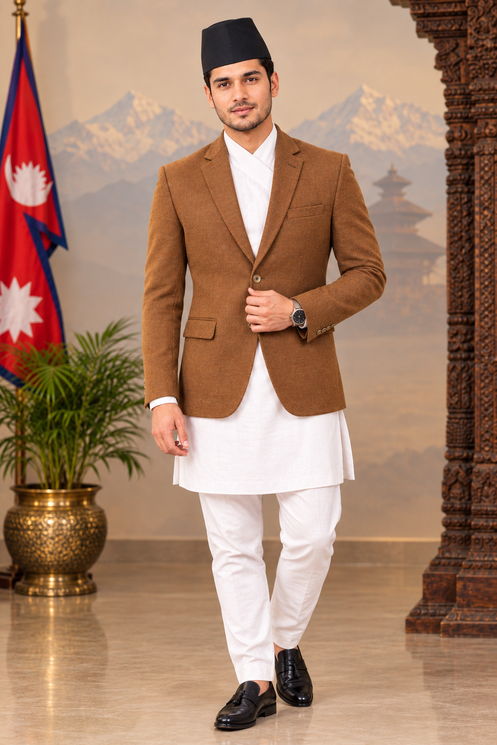 Men's Blazer Orange