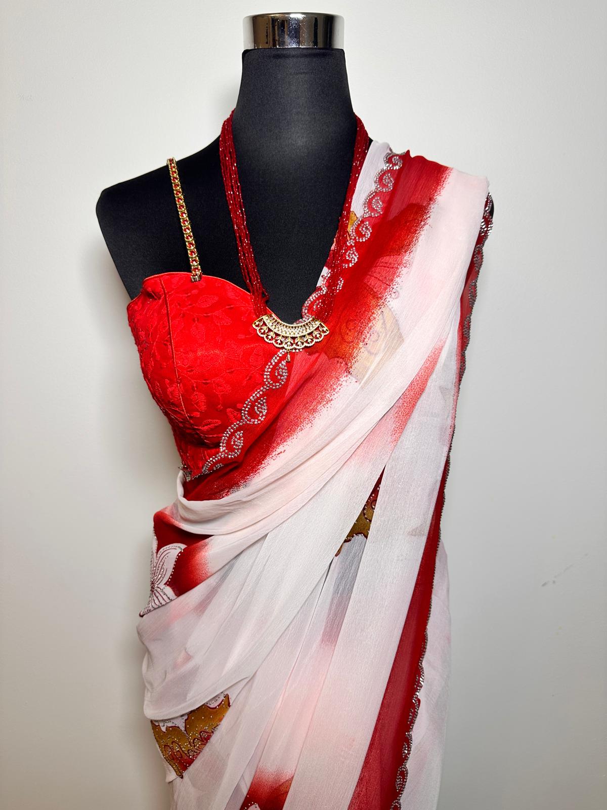 Premium Light Weight Chiffon Saree0826|5 colors