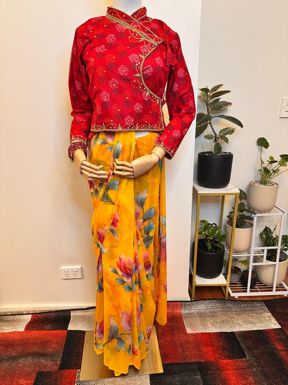 Handwork Nepalese Dhaka Chaubandi Choli 32-42 | 2 Colors